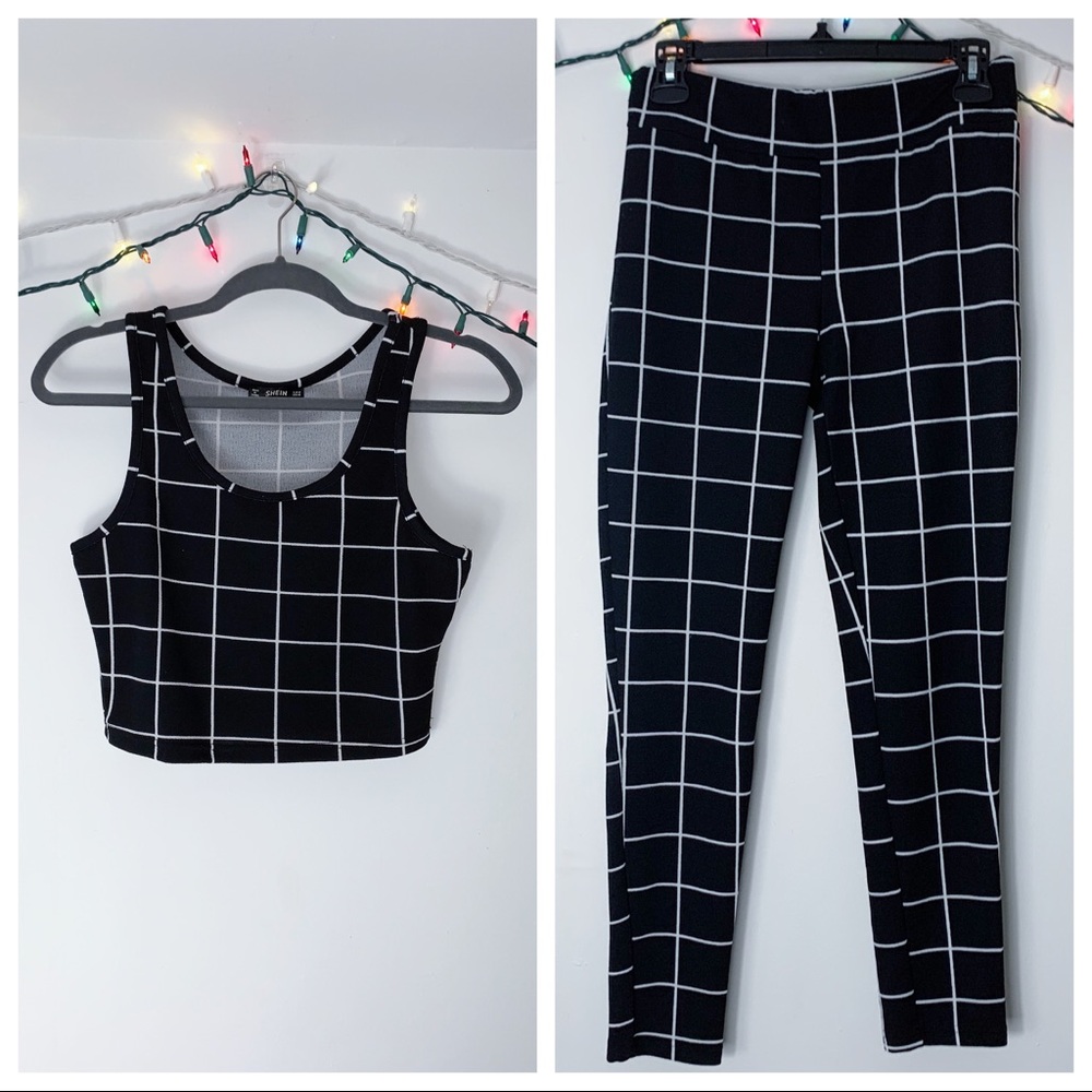 SHEIN leggings and crop top set